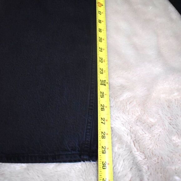 Abercrombie Black High Rise Wide Leg Jeans Size 29/8 Loose Fit Baggy Y2K Style - Picture 9 of 10